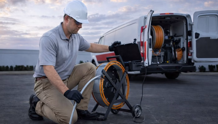Desilting manhole chamber with vacuum equipment